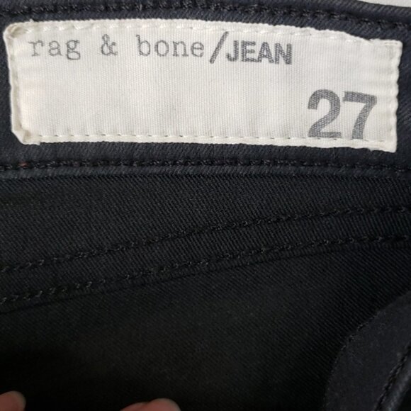 Rag & Bone the Legging in Shore Ditch Wax Coated Black - Picture 7 of 9